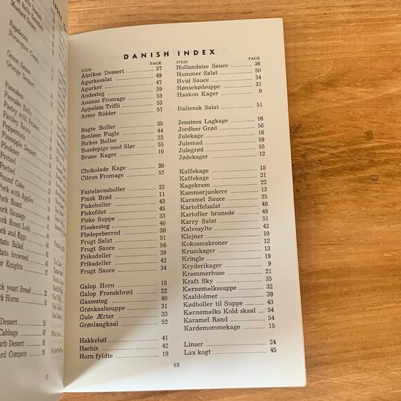 Danish Food Cookbook Vintage 1960 MCM - Picture 9 of 10